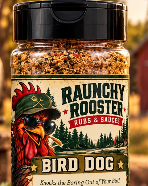 Concept packaging for Bird Dog rub