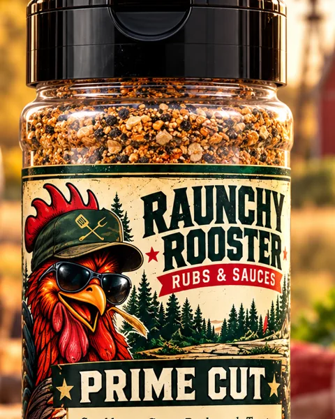 Concept packaging for Prime Cut rub
