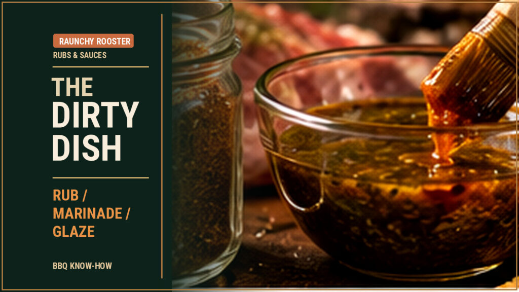 Raunchy Rooster – The Dirty Dish – RUB • MARINADE • GLAZE